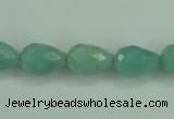 CAM142 15.5 inches 10*14mm faceted teardrop amazonite gemstone beads