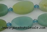 CAM1427 15.5 inches 12*20mm oval Chinese amazonite beads