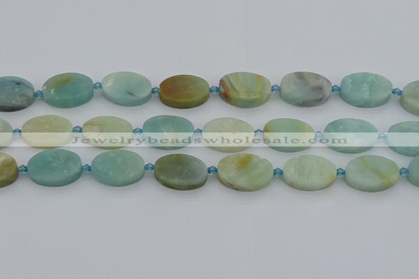 CAM1428 15.5 inches 15*22mm oval Chinese amazonite beads