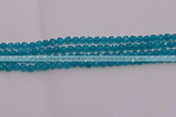 CAM1431 15.5 inches 6mm faceted nuggets dyed amazonite gemstone beads