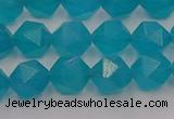 CAM1432 15.5 inches 8mm faceted nuggets dyed amazonite gemstone beads