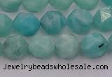 CAM1437 15.5 inches 8mm faceted nuggets amazonite gemstone beads