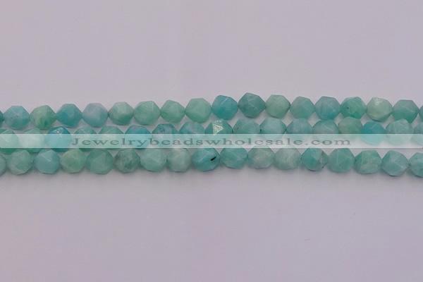 CAM1437 15.5 inches 8mm faceted nuggets amazonite gemstone beads