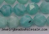 CAM1438 15.5 inches 10mm faceted nuggets amazonite gemstone beads