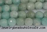 CAM1451 15.5 inches 6mm faceted round amazonite gemstone beads