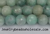 CAM1452 15.5 inches 8mm faceted round amazonite gemstone beads