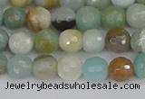 CAM1459 15.5 inches 6mm faceted round amazonite beads wholesale