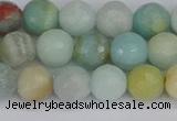 CAM1460 15.5 inches 8mm faceted round amazonite beads wholesale