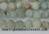 CAM1472 15.5 inches 6mm faceted nuggets Brazilian amazonite beads