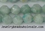 CAM1473 15.5 inches 8mm faceted nuggets Brazilian amazonite beads