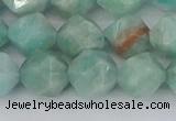 CAM1474 15.5 inches 10mm faceted nuggets Brazilian amazonite beads