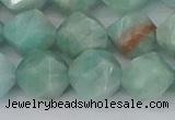 CAM1475 15.5 inches 12mm faceted nuggets Brazilian amazonite beads