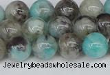 CAM1482 15.5 inches 8mm round Madagascar black amazonite beads