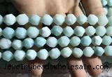 CAM1495 15.5 inches 10mm faceted nuggets amazonite beads wholesale