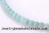 CAM15 16 inches 4mm round natural amazonite beads Wholesale