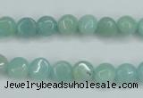 CAM151 15.5 inches 8mm flat round amazonite gemstone beads