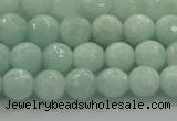 CAM1511 15.5 inches 6mm faceted round natural peru amazonite beads