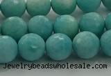 CAM1523 15.5 inches 10mm faceted round natural peru amazonite beads