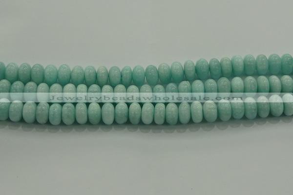 CAM1534 15.5 inches 7*12mm rondelle natural peru amazonite beads