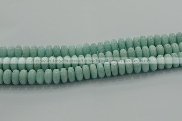 CAM1535 15.5 inches 8*14mm rondelle natural peru amazonite beads