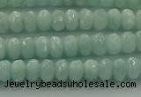 CAM1541 15.5 inches 4*6mm faceted rondelle peru amazonite beads