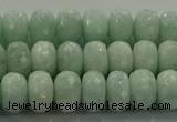 CAM1543 15.5 inches 6*10mm faceted rondelle peru amazonite beads