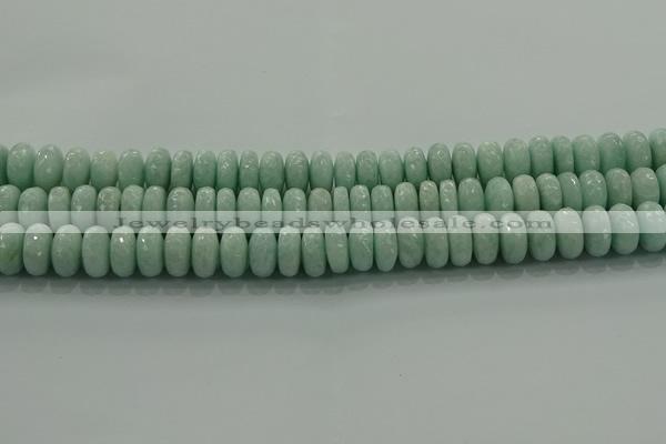 CAM1544 15.5 inches 7*12mm faceted rondelle peru amazonite beads