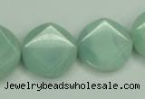 CAM156 15.5 inches 20mm faceted coin amazonite gemstone beads