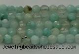 CAM1560 15.5 inches 4mm faceted round Russian amazonite beads