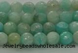 CAM1561 15.5 inches 6mm faceted round Russian amazonite beads