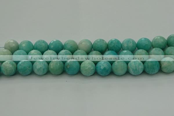 CAM1566 15.5 inches 16mm faceted round Russian amazonite beads