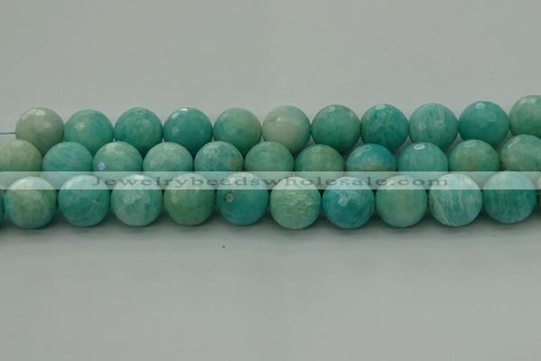 CAM1567 15.5 inches 18mm faceted round Russian amazonite beads