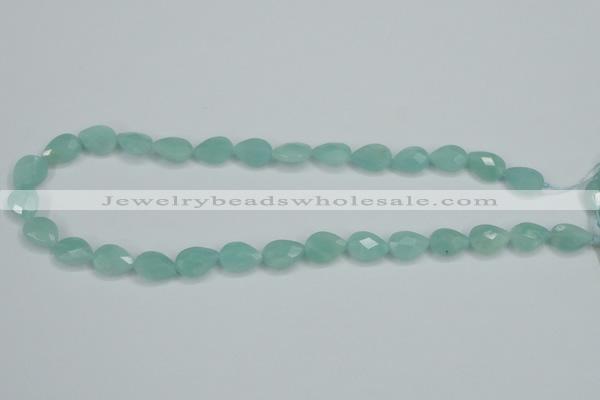 CAM157 15.5 inches 10*14mm faceted teardrop amazonite gemstone beads