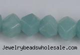 CAM160 15.5 inches 13*16mm faceted nugget amazonite gemstone beads