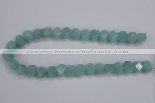 CAM160 15.5 inches 13*16mm faceted nugget amazonite gemstone beads