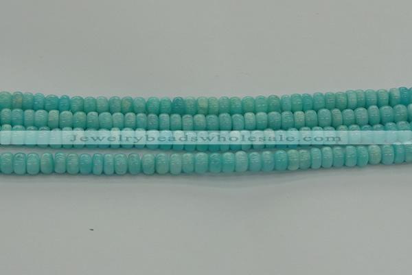 CAM1601 15.5 inches 4*6mm rondelle natural peru amazonite beads