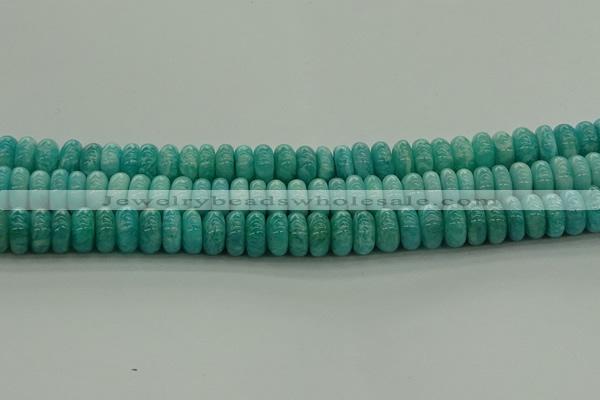 CAM1603 15.5 inches 6*10mm rondelle natural peru amazonite beads