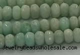 CAM1611 15.5 inches 4*6mm faceted rondelle peru amazonite beads