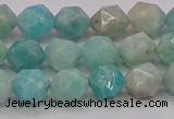 CAM1622 15.5 inches 8mm faceted nuggets amazonite gemstone beads