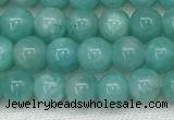 CAM1690 15.5 inches 4mm round natural amazonite gemstone beads