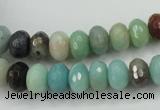 CAM171 15.5 inches 5*8mm faceted rondelle amazonite gemstone beads