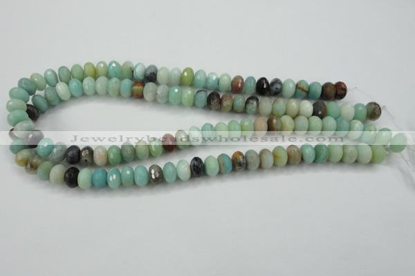 CAM171 15.5 inches 5*8mm faceted rondelle amazonite gemstone beads