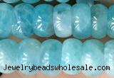 CAM1711 15.5 inches 4.5*8mm rondelle natural amazonite beads