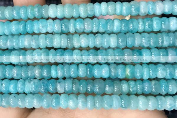 CAM1711 15.5 inches 4.5*8mm rondelle natural amazonite beads