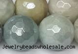 CAM1753 15 inches 12mm faceted round AB-color amazonite beads