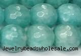 CAM1757 15 inches 10mm faceted round AB-color imitation amazonite beads