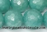 CAM1758 15 inches 12mm faceted round AB-color imitation amazonite beads