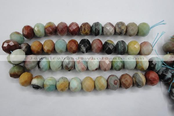 CAM176 15.5 inches 16*20mm faceted rondelle amazonite gemstone beads