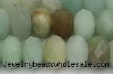 CAM1762 15 inches 6*8mm faceted rondelle amazonite beads