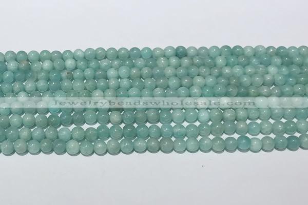 CAM1765 15 inches 4mm round amazonite gemstone beads